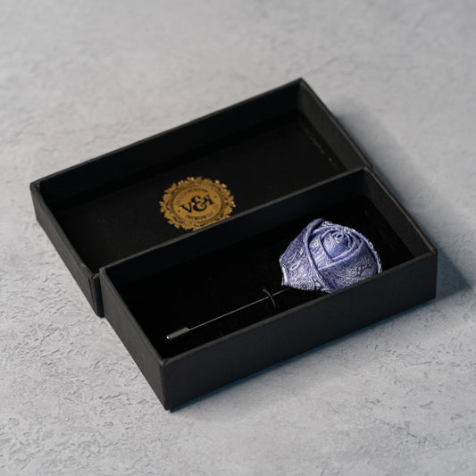 Lavender Paisley Floral Lapel Pin