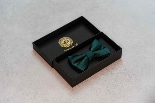 BOY'S PEACOCK GREEN TEXTURED BOW TIE