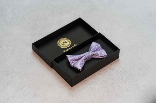 BOY'S LAVENDER PAISLEY BOW TIE