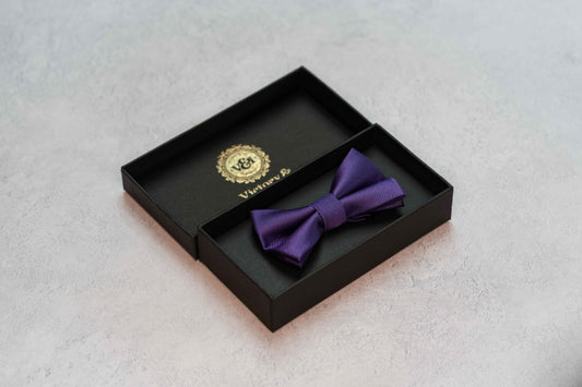 BOY'S CADBURY PURPLE TEXTURED BOW TIE