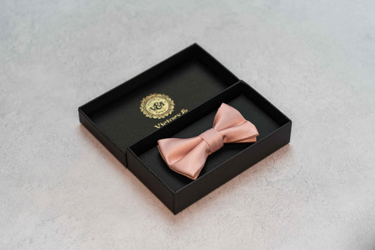 BOY'S BLUSH PINK TEXTURED BOW TIE