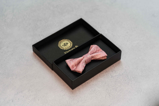 BOY'S DUSTY PINK PAISLEY BOW TIE