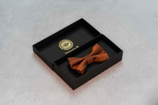 BOY'S RUST TEXTURED BOW TIE