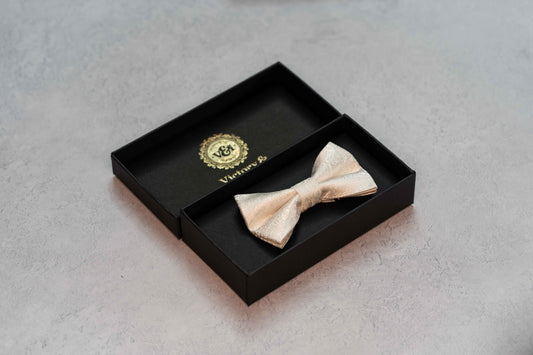 BOY'S IVORY PAISLEY BOW TIE